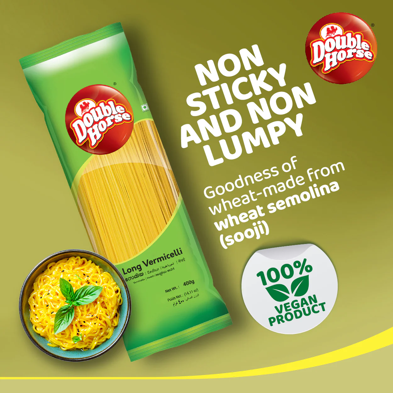 DOUBLE HORSE LONG VERMICILI 400 GM